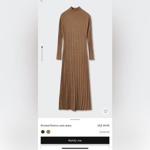 Knitted Perkins neck dress